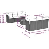  7-dijelni set vrtnih sofa s jastucima bež od poliratana | shoptok.hr