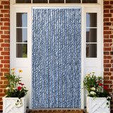 vidaXL Zastor protiv muha plava i bijeli 100 x 230 cm od šenila | shoptok.hr