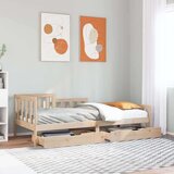vidaXL Dnevna postelja s predali 90x200 cm trdna borovina | Shoptok.si