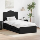  Krevetna konstrukcija Crna 100 x 200 cm Inženjersko Drvo | shoptok.hr