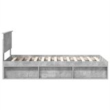  Krevetna konstrukcija s uzglavljem Betonska siva 100 x 200 cm Slike