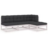 Maison Chic Seti vrtnega pohištva - Vrtna garnitura - Vrtni pohištvo set 4-delna z blazinami trdna borovina, (21819698) | Shoptok.si