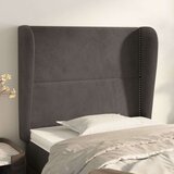  Vzglavje z ušesi temno sivo 93x23x118/128 cm žamet, (20932856) | Shoptok.si
