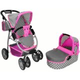 Kolica za lutke 2-in-1 Carrycot Stars - siva | shoptok.hr