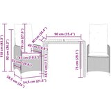  3-dijelni vrtni bistro set od poliratana s jastucima bež | shoptok.hr