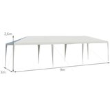  Šator za zabavu 3 m x 9 m, vodootporni vanjski paviljon - bijel | shoptok.hr