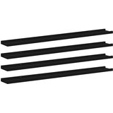  Zidne police 4 kom crne 100 x 9 x 3 cm | Eponuda.com