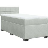 vidaXL box spring krevet s madracem svjetlosivi 90x190 cm baršunasti | shoptok.hr