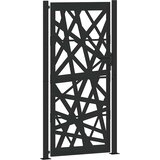  Vrtna vrata crna 100x200 cm čelična svjetlosna dizajna | shoptok.hr