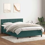 Box Spring krevet s madracem tamno zeleni 160x220 cm baršun | shoptok.hr