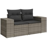  9-dijelni set vrtnih sofa od poliratana s jastucima sivi | shoptok.hr