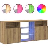 vidaXL TV ormarić LED boja hrasta 120x30x50 cm konstruirano drvo | shoptok.hr