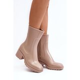 Boto Women's Matte Boots Botki On Heel Beige Bertaida | Shoptok.si