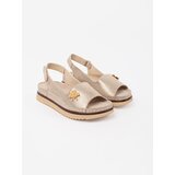 GOODIN Gold platform sandals with a pin | Shoptok.si