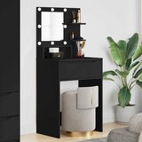 vidaXL Toaletne mize za spalnice s predalom Črna 80 x 39,6 x 135 cm | Shoptok.si