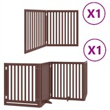  Vrata za pse s vratašcima 6 panela sklopiva 480 cm drvo topole | Eponuda.com