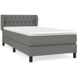 Maison Chic Box spring postelja - Vzmetna postelja z vzmetnico temno siva 100x200 cm blago SL828, (21910137) | Shoptok.si