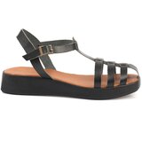 Capone Outfitters Women's Gladiator Band Wedge Heels Leather Sandals Cene