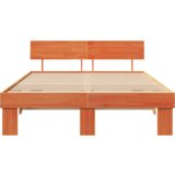  Konstrukcija postelje z vzglavjem Voskast rjav 150 x 200 cm, (5000125843) | Shoptok.si