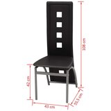  Jedilni stoli 4 kosi črno umetno usnje | Shoptok.si