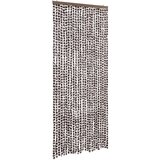 Furnova Zavesa proti mrčesu rjava in bela 100x230 cm šenilja, (21917662) | Shoptok.si