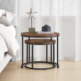 Set okruglih stolića u rustikalnom stilu - 2 komada | shoptok.hr
