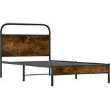  Okvir kreveta bez madraca dimljena boja hrasta 107x203cm drveni | shoptok.hr