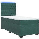 vidaXL Box spring krevet s madracem tamnozeleni 80 x 200 cm baršunasti | shoptok.hr