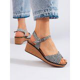 SERGIO LEONE Comfortable women's wedge sandals by Cene