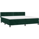  s oprugama i madracem tamnozeleni 200x200 cm baršunasti | shoptok.hr