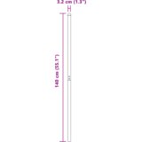 vidaXL Ograjni stebri 12 pcs Siva 140 cm Jeklo s prašnim premazom | Shoptok.si