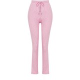 Trendyol Pink Floral Cotton Knitted Pajama Bottom Cene