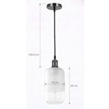 Brilagi LED luster na sajli RETRO GLASS 1xE27/60W/230V Ø 14 cm crna/bela | Eponuda.com