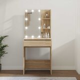  Toaletni stolić s LED svjetlima boja hrasta sonome 60x40x140 cm | shoptok.hr