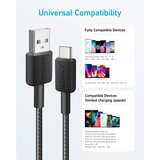 Anker 322 USB tip-A na USB tip-C kabl M/M 0.9m, 18W, pleteni, crni | Eponuda.com