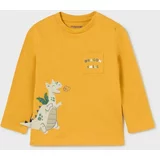 Mayoral Otroška bombažna majica z dolgimi rokavi rumena barva