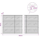  Gabion s žicom debljine 5 mm i mrežom 5x10 cm 1200x10x150 cm | shoptok.hr