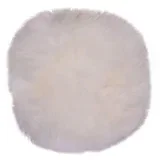 Bijeli prekrivač od ovčje kože Nordijski krug, ⌀ 35 cm