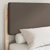 vidaXL Posteljni okvir z oblazinjenim vzglavjem Taupe 150 x 200 cm, (5000104292) | Shoptok.si