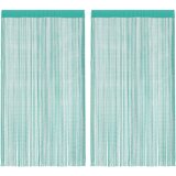 Furnova Zavese iz nitk 2 kosa 140x250 cm turkizne barve, (21917802) | Shoptok.si