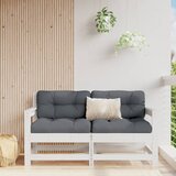 Maison Chic Vrtni stoli - Stol za vrt z blazino 2 kosa bela trdna borovina JS2538, (21876267) | Shoptok.si