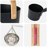 Set kofa za saunu 5 pcs Crna 8.5 x 8 x 4.5 cm Aluminij | shoptok.hr