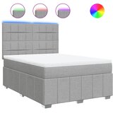  Krevet box spring s madracem svjetlosiva 160x200 cm tkanina | shoptok.hr