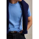 Polo Ralph Lauren Majice s kratkimi rokavi T-SHIRT AJUSTE EN PIMA COTON Modra | Shoptok.si