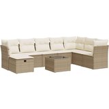  9-dijelni set vrtnih sofa s jastucima bež od poliratana | shoptok.hr