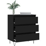  Komoda crna 60 x 35 x 70 cm od konstruiranog drva | shoptok.hr