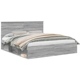  Konstrukcija postelje z vzglavjem Siva Sonoma 180 x 200 cm, (5000103713) | Shoptok.si