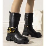 D/CEO Black insulated boots with chain Harrison | Shoptok.si