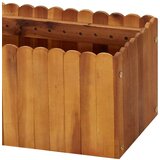 vidaXL vrtna posuda za sadnju od masivnog bagremovog drva 200x30x25 cm | shoptok.hr