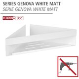 Wenko Mat bela kopalniška polica s Turbo-Loc pritrditvijo iz nerjavečega jekla z namestitvijo brez vrtanja/kotna Genova – | Shoptok.si